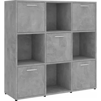 Knihovna Regál VidaXL 90 cm x 90 cm x 30 cm, odstíny šedé