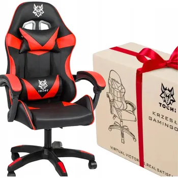 Herní židle Herní křeslo TOCHI HERO z ekokůže, černo-červené