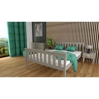 Postel Postel z masivu Abby 120x200 cm - Bílá + matrace Relax + rošt ZDARMA
