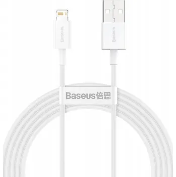 Datový kabel USB kabel Baseus USB-A - Lightning 2 m Bílý (CALYS-C02)