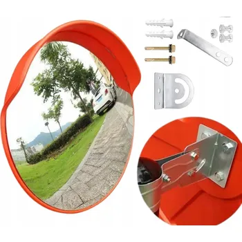 Zrcadlo Nerozbitné zrcadlo pro vyjíždění, silniční, skladové, sférické, parkovací, 60 cm