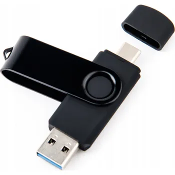 USB flash disk Flash disk dárek 64 GB 3.0 USB-C TYP C ČERNÝ BEZ BEZ GRAVÍROVÁNÍ