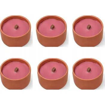 Svíčka Klasický zalévaný venkovní hřbitovní svíčka otevřený vichrový hliněný svíčka 6 ks