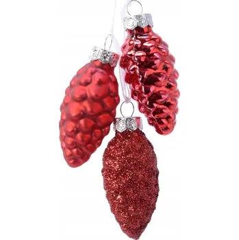 Vánoční dekorace Vánoční Baňky tvarované 6 cm 3 ks