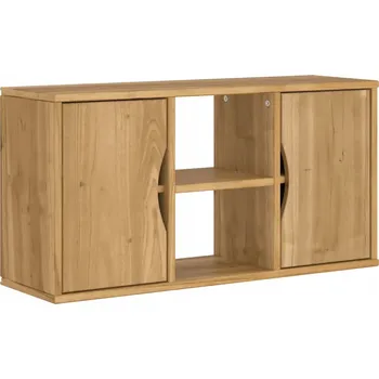 Televizní stolek TV stolek ODDA z masivního borovicového dřeva, medová, 79x24x40 cm