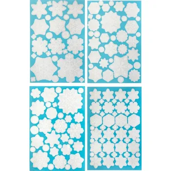 Vánoční dekorace ELEKTROSTATICKÉ NÁLEPKY NA OKNO 137 KS - SNĚHOVÉ VLOČKY