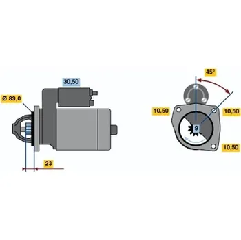 Startér STARTÉR 12V BENZÍN BOSCH 0001109046