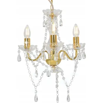 Lustr Elegance 3-ramenný Zlatý/Akrylové Slzy 36x42 cm