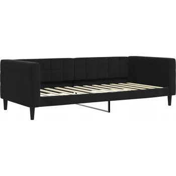 Pohovka Černá pohovka s funkcí spaní, samet, 223 x 100 x 68 cm