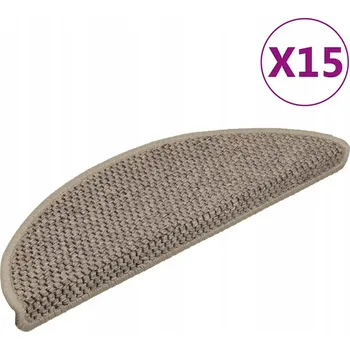 Nášlap na schod Nášlapy na schody protiskluzové, imitace sisalu, tmavě béžová, 56x17x3