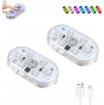 Osvětlení interiéru vozidel 2 KS LED OSVĚTLENÍ DO AUTA RGB LED PRO INTERIÉR - Dotykové světlo