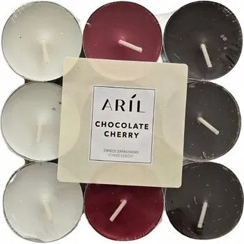 Svíčka Čajové svíčky Aril Chocolate Cherry, 18 kusů