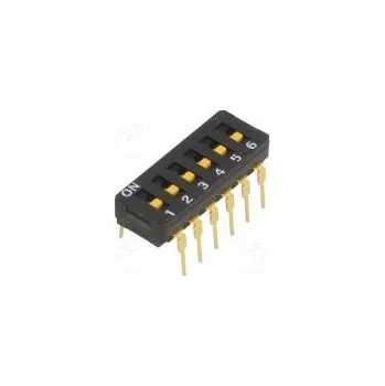 Switch Přepínač DIP-SWITCH Počet sekcí 6 ON-OFF 0,03A/30VDC pol 2