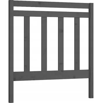 VidaXL Čelo postele, šedé, 106x4x100 cm, masiv