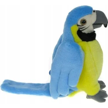 plyšák PAPOUŠEK Modrý Plyšák Pro Snadné Usínání Měkký PLYŠÁK