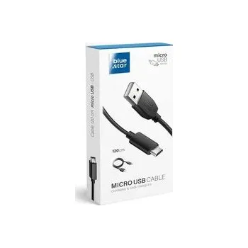 USB kabel A – Micro USB Blue Star Lite 3A 1,2 m, černý - Blue Star + zdarma možnost vyzkoušet a vrátit zboží do 30 dní
