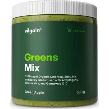 Vilgain Greens Mix – Zelené jablko bez kofeinu 300 g