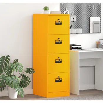 Policová skříň vidaXL Skříň na dokumenty 2 pcs Hořčicově žlutá 44 x 50 x 106.5 cm