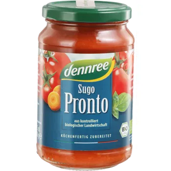 Omáčka Dennree Rajčatová omáčka Pronto 340g bio BIO VEGAN Množství: 1 ks