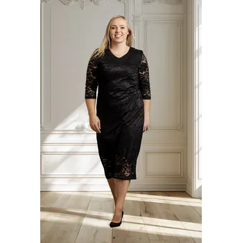 Dámské šaty LARA Společenské šaty ALIVE Barva: Černá, Velikost: 50