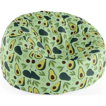 Sedací pytel Sablio Sedací vak Cocoon Kreslené avokádo - 75 x 45 x 35 cm