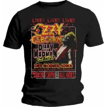 Pánské tričko Merch Ozzy Osbourne: Tričko Diary Of A Madman Tour XXL