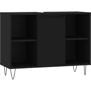 Koupelnový nábytek Koupelnová skříňka z dřevotřísky, černá, 80x33x60 cm