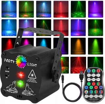 Laser PROFESIONÁLNÍ SCÉNICKÉ OSVĚTLENÍ LASER DISCO KOULE STROBOSKOP LED