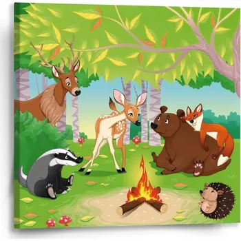 Obraz Sablio Obraz Lesní zvířátka 2 - 50x50 cm