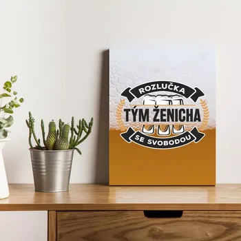 Plechová cedule Sablio Dárková cedulka Rozlučka se svobodou tým ženicha: 30x40 cm