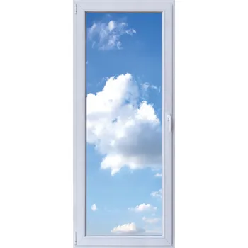 Okno Plastové okno LEVÉ PeeJ BÍLÉ 865x2095mm R-U 86,5x209,5cm 3 skla NOVÉ 76mm PVC