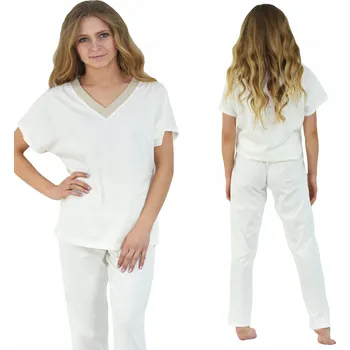 Dámské pyžamo Born2rest dámské pyžamo bavlna bílé, velikost XL