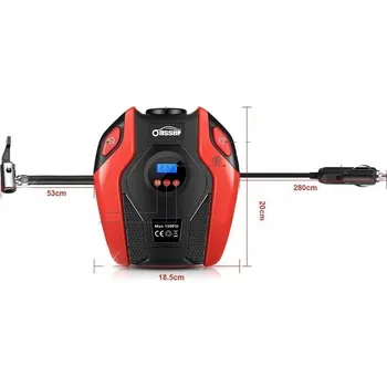 Kompresor AUTO KOMPRESOR Elektrická pumpa kompresor na kola 12V LED LCD Oasse