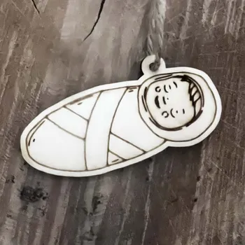 Vánoční ozdoba Autorská dřevěná vánoční ozdoba - Ježíšek