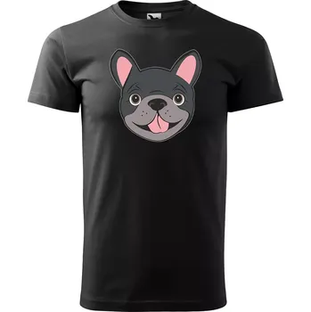 Pánské tričko Sablio Tričko s potiskem pro milovníky psů Francouzský buldoček - černé XL