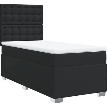 Postel Čalouněná jednolůžková postel VidaXL 90x190 cm černá
