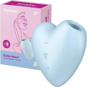 Vibrátor Stimulátor klitorisu Satisfyer Cutie Heart (modrý)