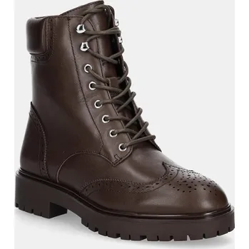 Dámská obuv Kožené kotníkové boty Lauren Ralph Lauren Alysn Lup Pr 802977885002.200 hnědá 89X, EUR 37