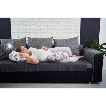 Polštář POLŠTÁŘ ROGAL NA SPANÍ V TĚHOTENSTVÍ TYP C BABYMAM 3V1