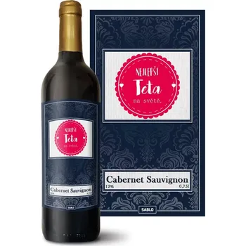 Víno Sablio Červené víno Nejlepší teta na světě: 0,75 l