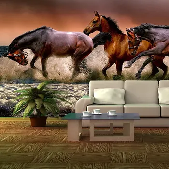 Tapeta Sablio Tapeta Koně ve vodě - 125x75 cm