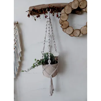 MINIMALISTICKÝ macramé závěs na květináč