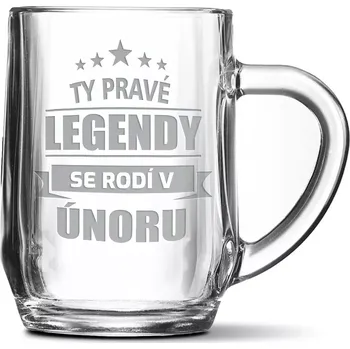 Sklenice Sablio Půllitr Ty pravé legendy se rodí v únoru: 0,5