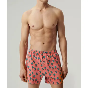 Pánské spodní prádlo Pánské boxerky Atlantic- 100% bavlna- tmavě modrá-korálová, tmavě modrá-korálová XXL i384_85170852