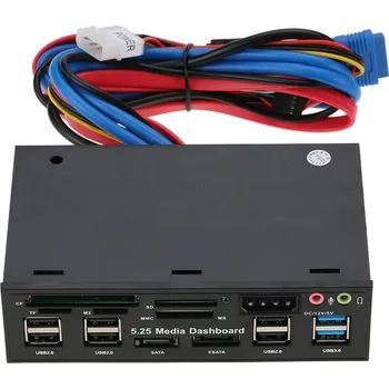 USB hub Multifunkční USB 3.0 HUB ESATA SATA Port Interní čtečka karet T0