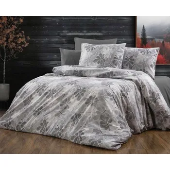 Povlečení Petr Smolka Bavlněné povlečení Listy šedé 140x200 70x90