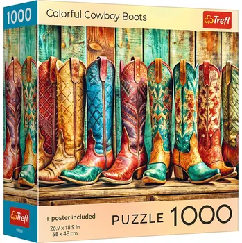 Puzzle Trefl puzzle barevné kovbojské boty 1000 dílků