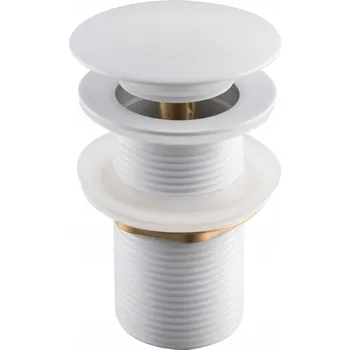 Sifon Kulatý zátka AquaUno s click-clack přepadem, bílá