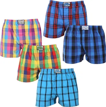 Trenýrky 5PACK pánské trenky Styx klasická guma nadrozměr vícebarevné (5E0112345) 4XL Možnost vrácení zboží ZDARMA do 120 dnů!