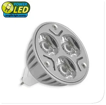 Žárovka LED žárovka 3x1W mR16 12V teple bílá